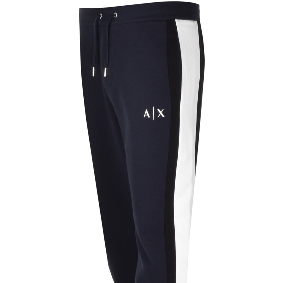Alternative Image for ProductArmani Exchange Striped Logo Trousers Navy3